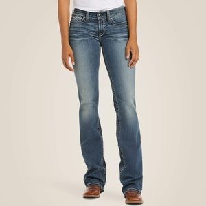 Ariat R.E.A.L. Mid Rise Stretch Whipstitch Boot Cut Jean